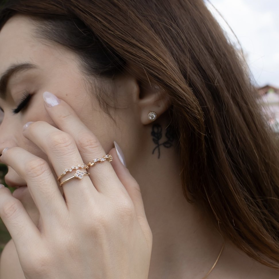 Anel Duplo Regulável - Trevinho