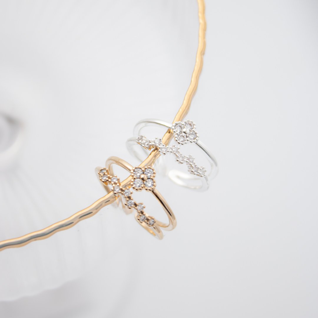 Anel Duplo Regulável - Trevinho