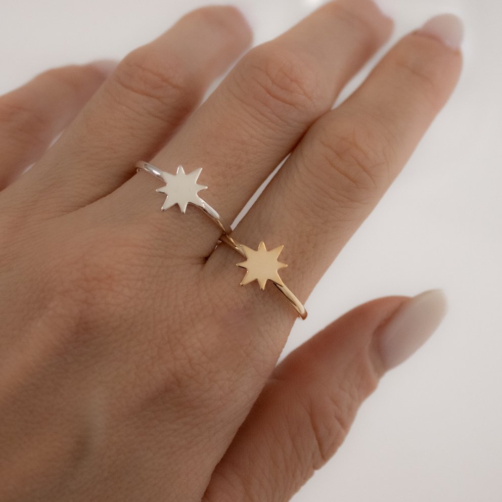 Anel Regulável - Estrela Lisa