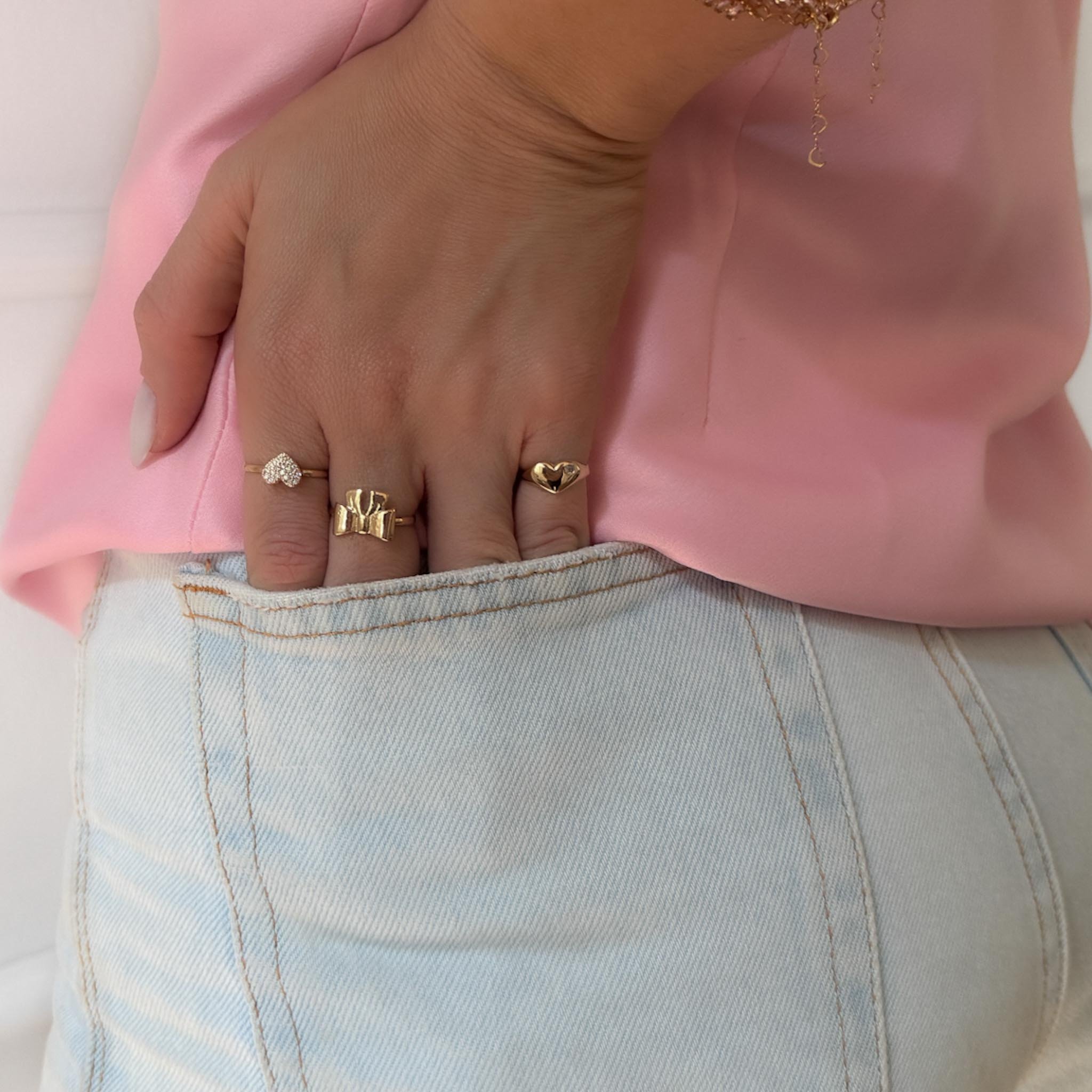 Anel Regulável - Laço Delicado