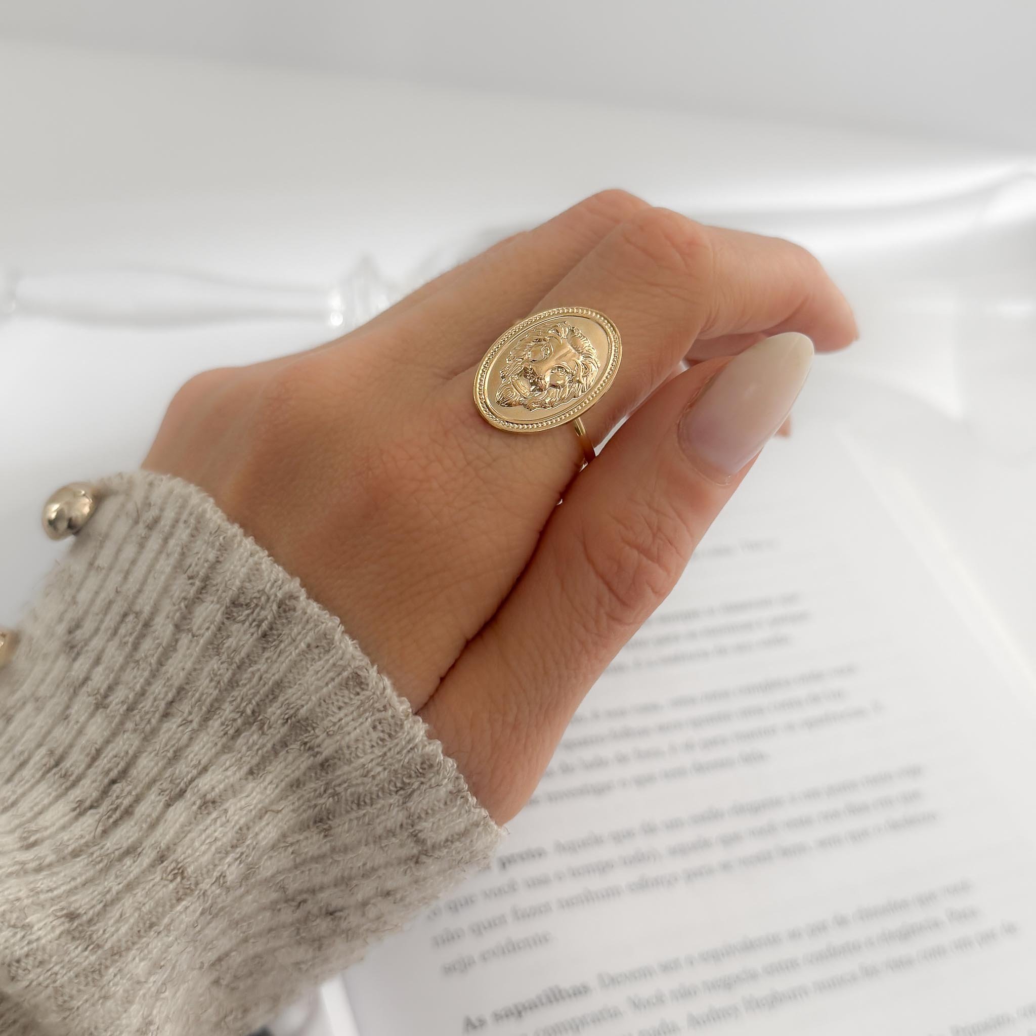 Anel Regulável - Leão
