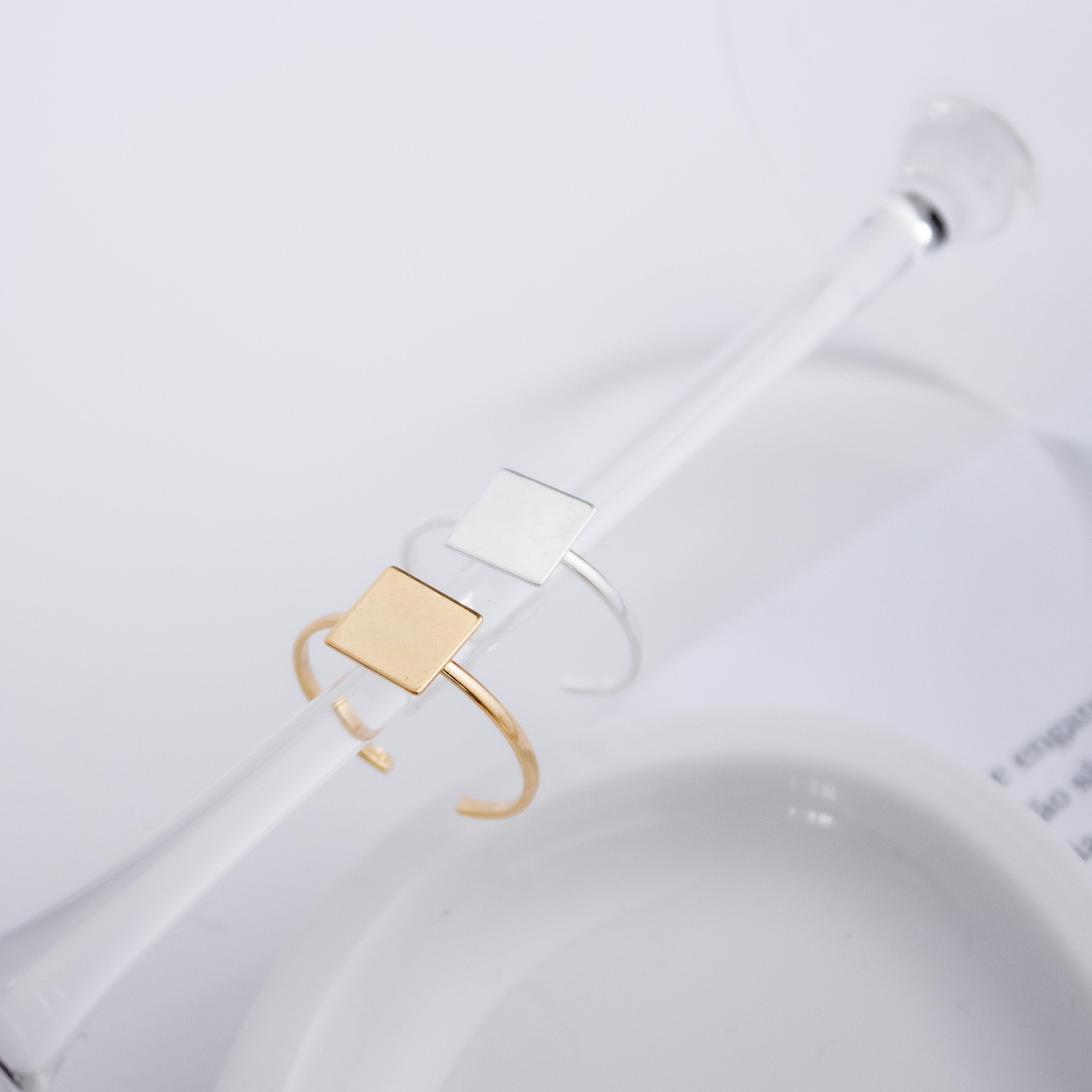 Anel Regulável - Placa Quadrada Lisa