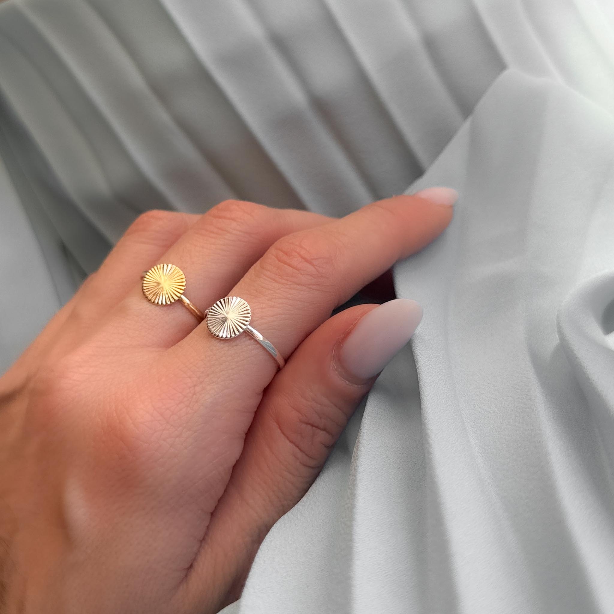 Anel Regulável - Circulo Plissado