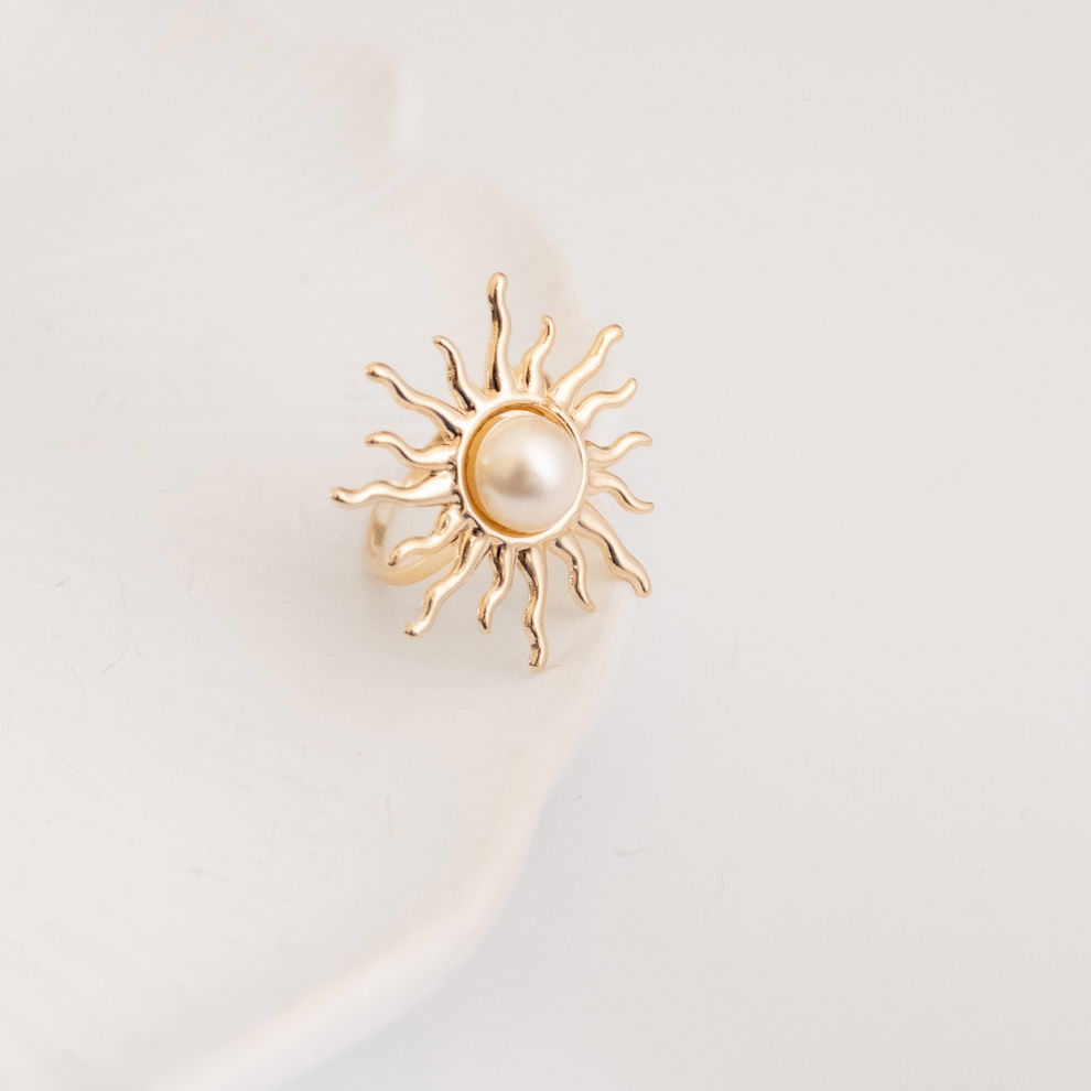 Anel Regulável - Sol Pérola