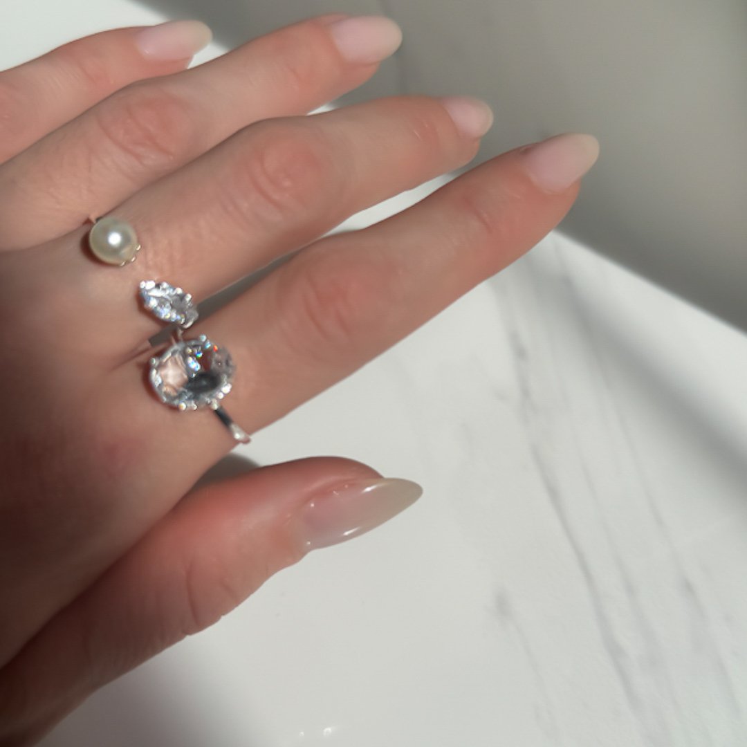 Anel Regulável - Solitário Oval