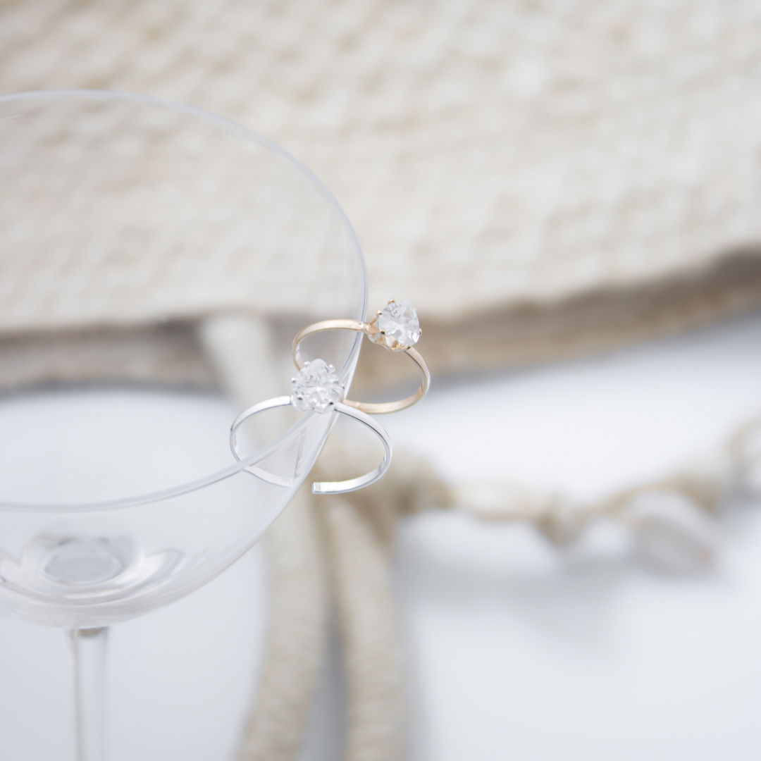 Anel Regulável - Solitário Coração