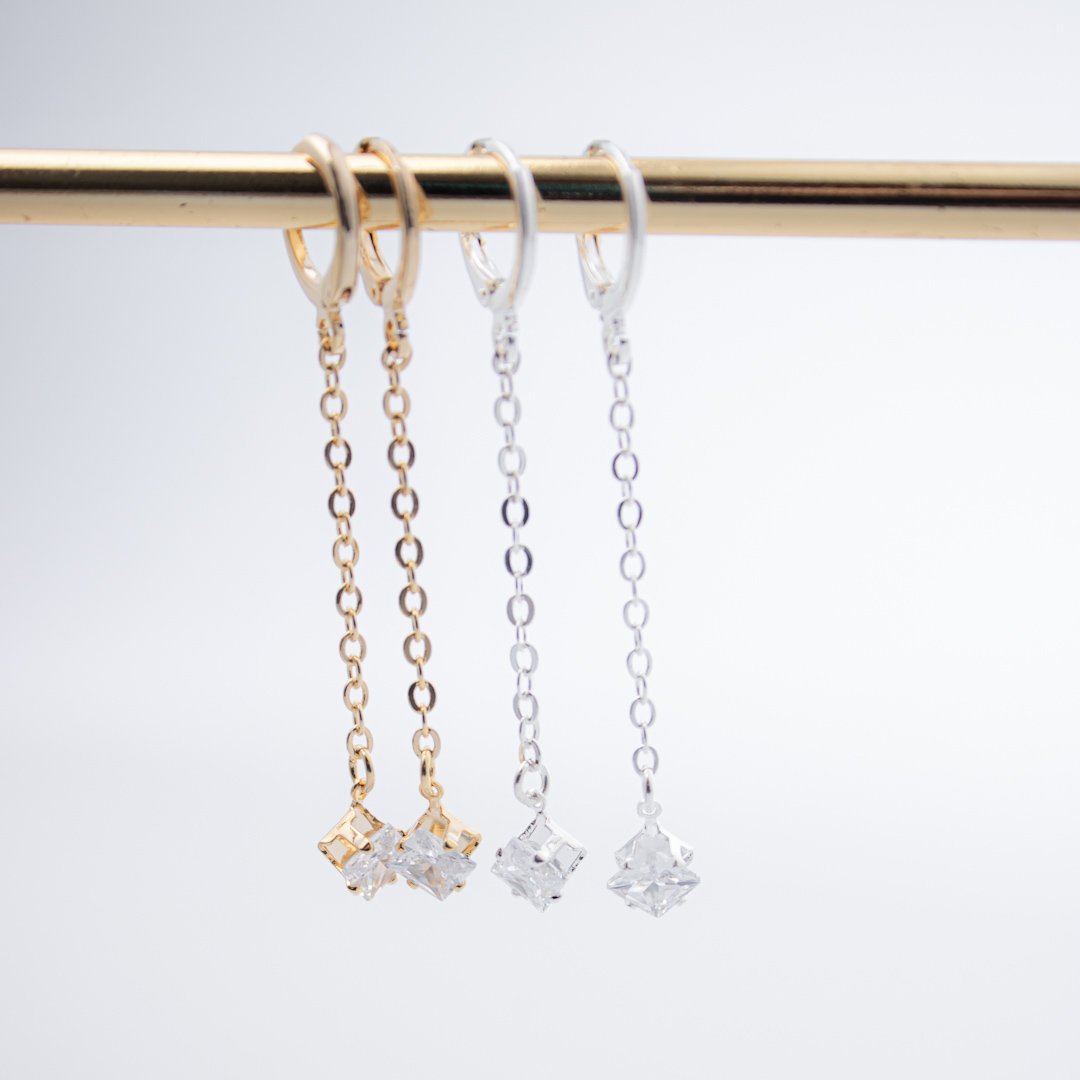 Argola - Correntinha Quadradinho