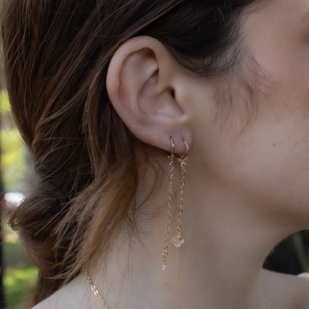 Argola - Correntinha Quadradinho