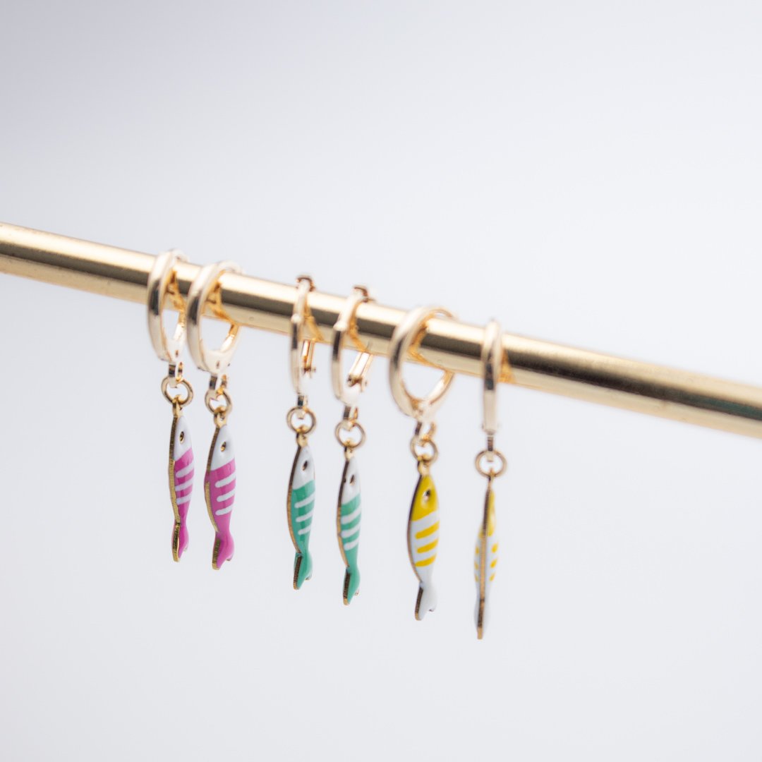 Argola - Sardinha Esmaltada