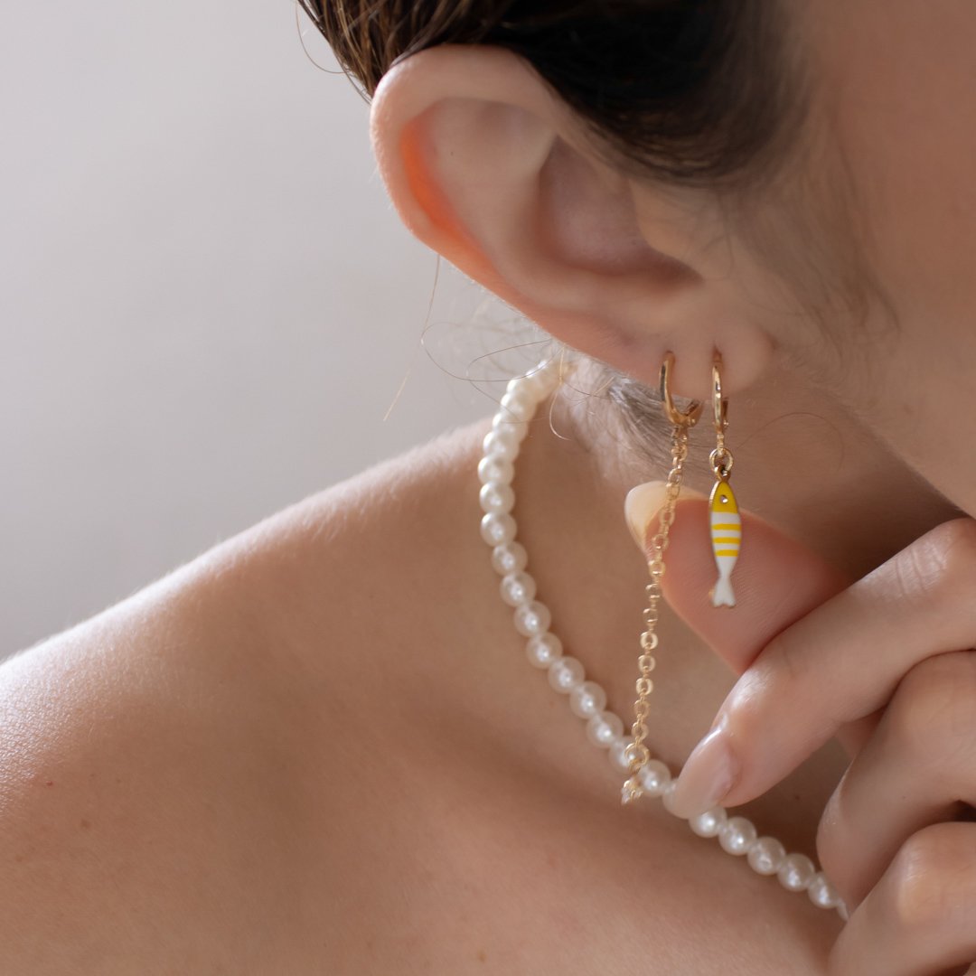 Argola - Sardinha Esmaltada