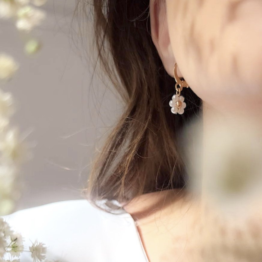 Argolinha - Flor Pérola