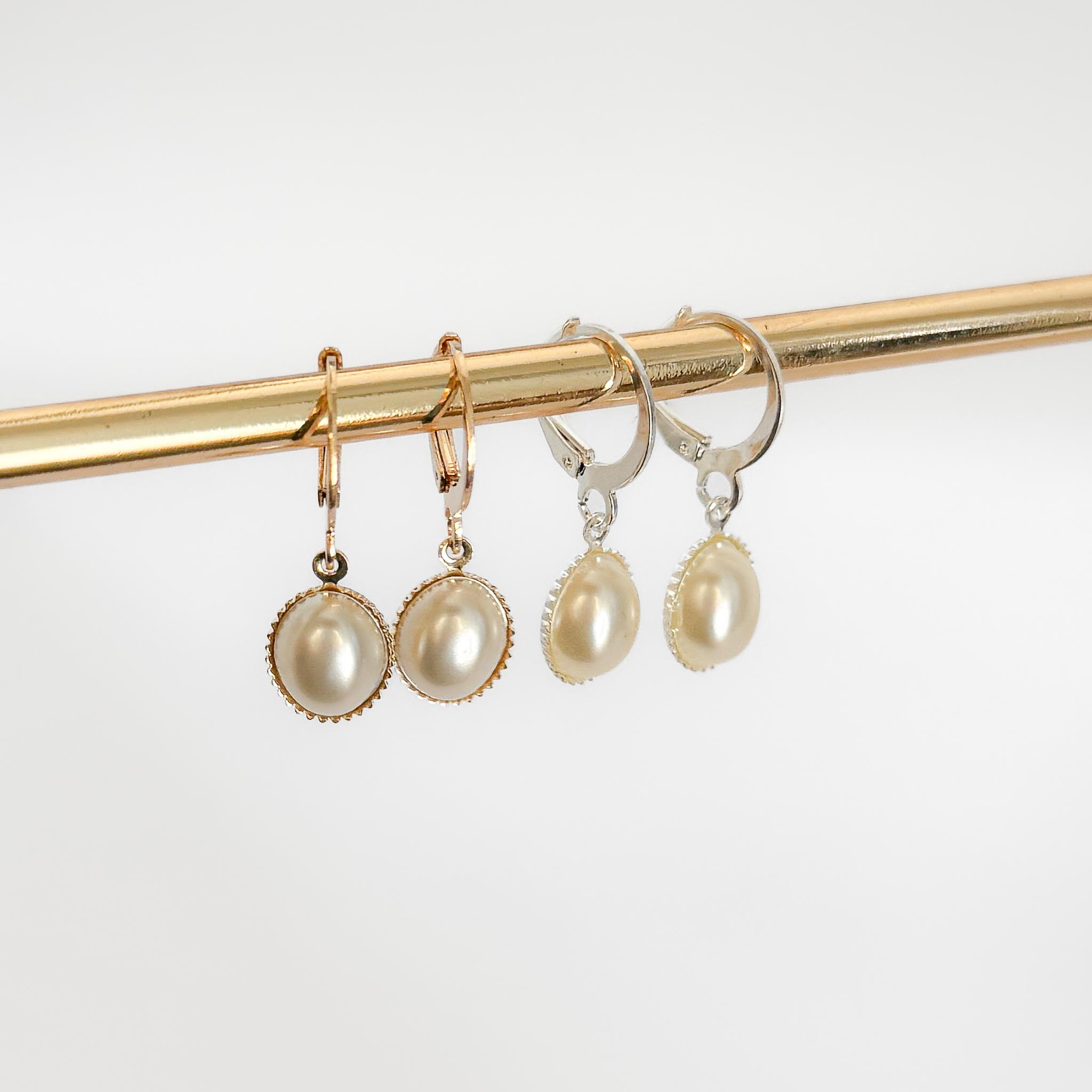 Argolinha - Oval Pérola