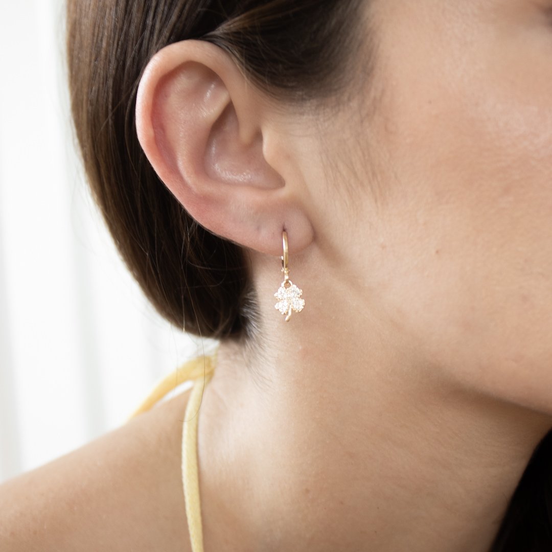 Argolinha Clique - Mini Trevo Microzircônia