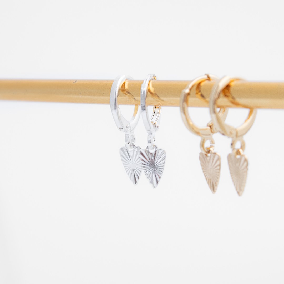 Argolinha Clique - Coração Texturizado