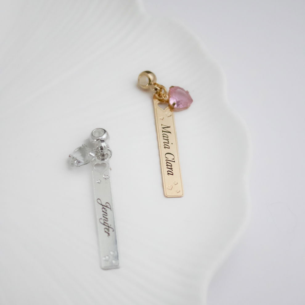 Berloque/Pingente - Gravação e Coração