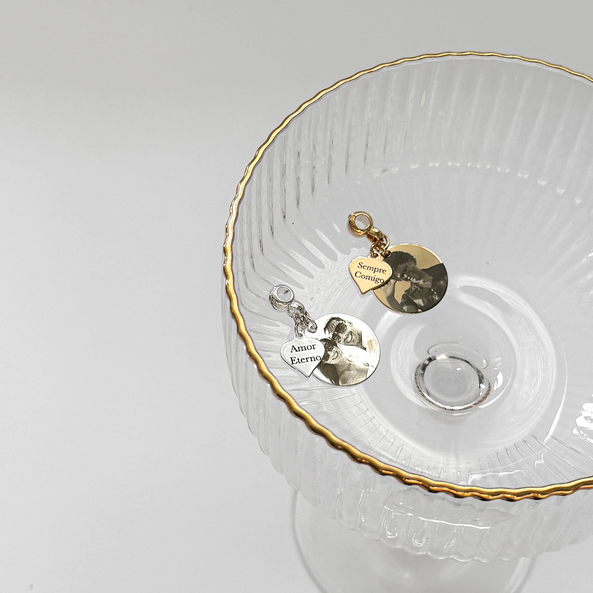 Berloque/Pingente - Plaquinha 18mm Gravação/Foto