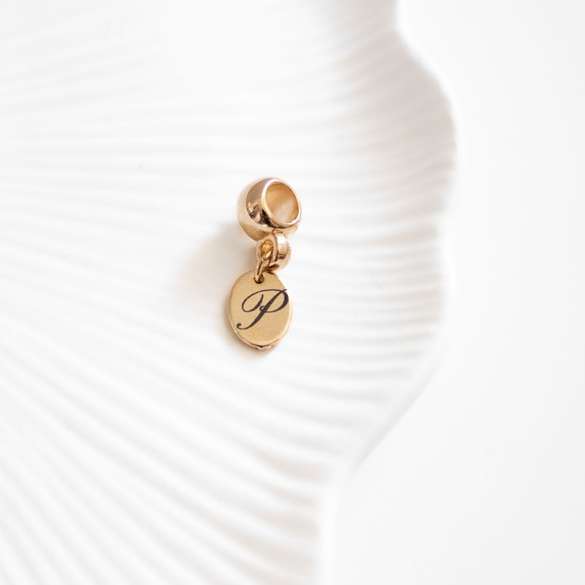 Berloque/Pingente - Plaquinha Oval 10mm Gravação/Letra