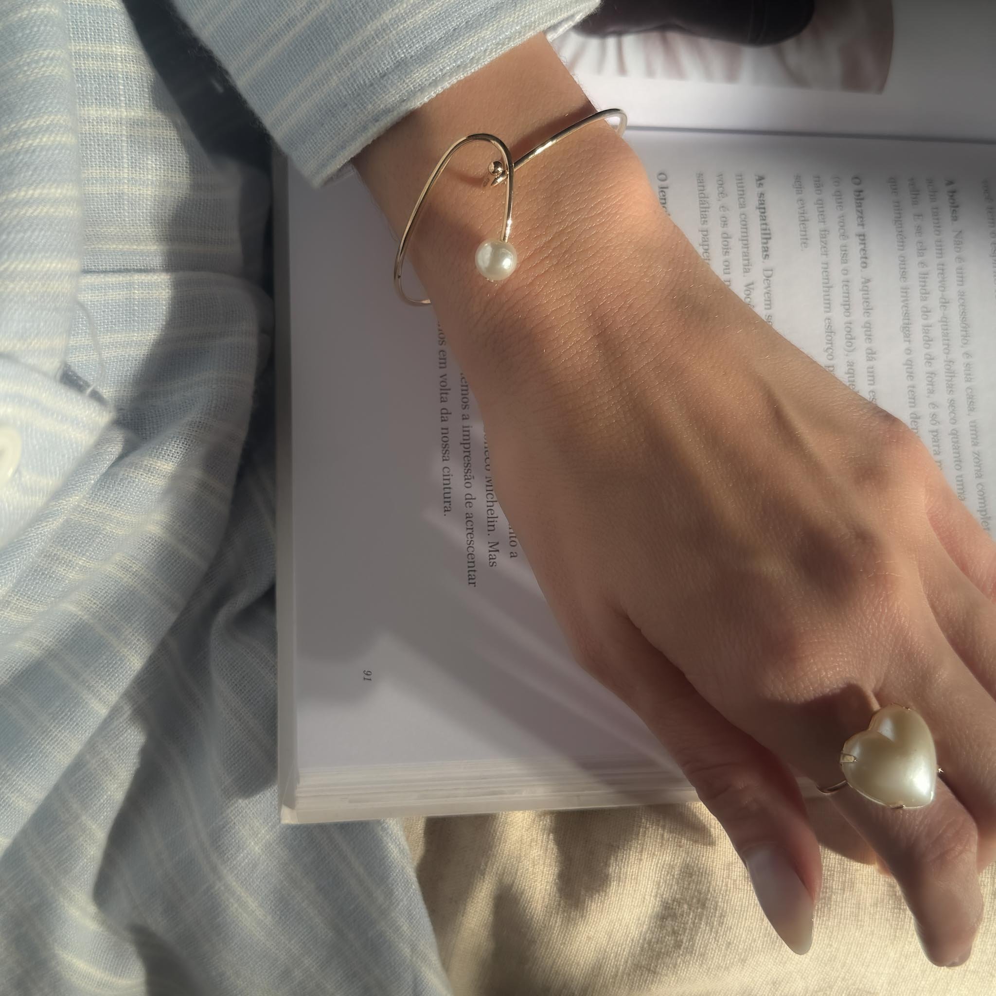 Bracelete - Aro e Pérola