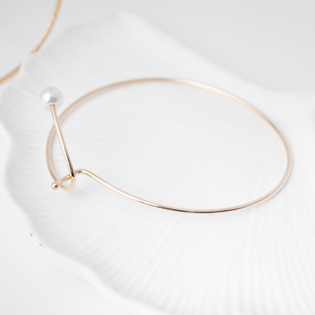 Bracelete Antebraço - Aro e Pérola