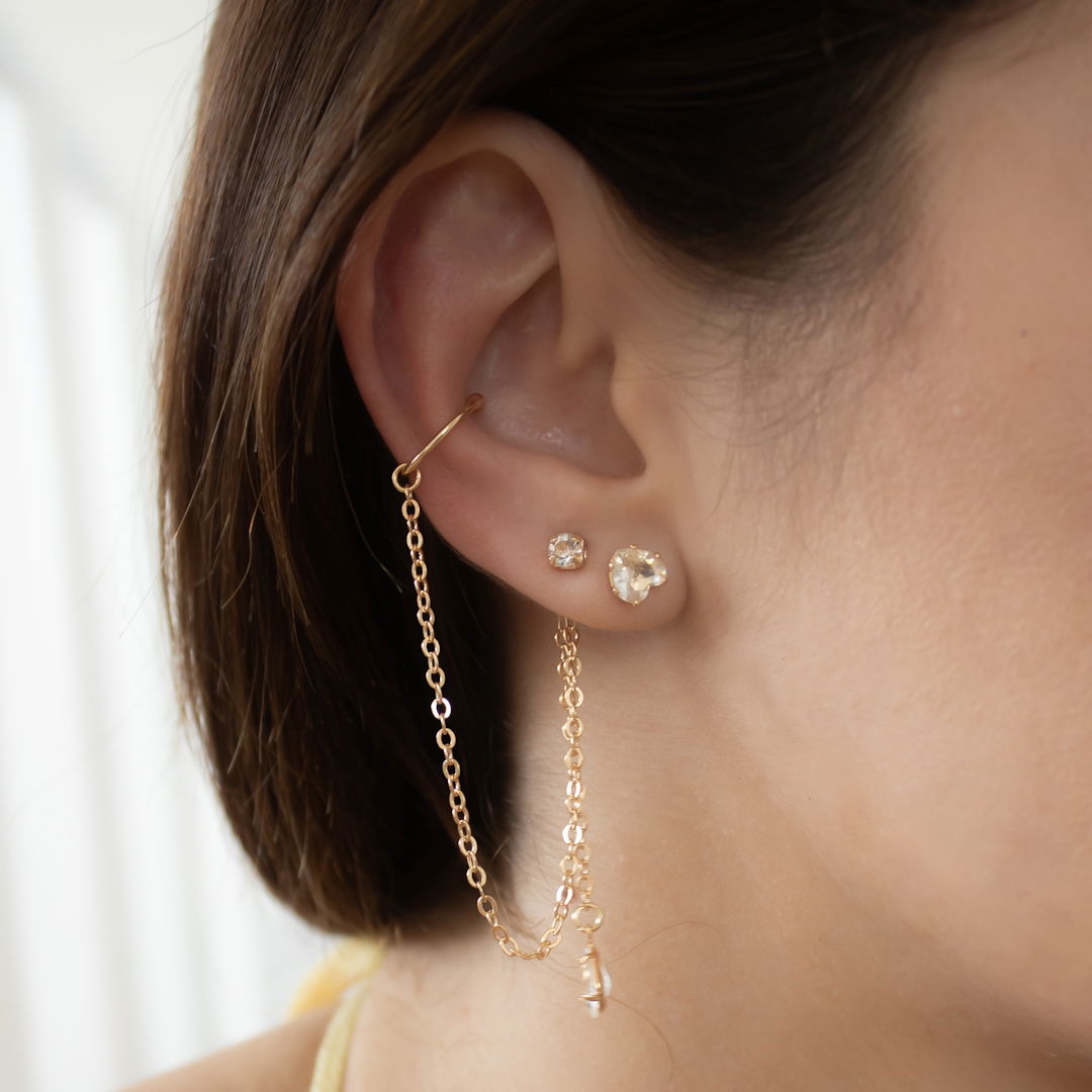 Brinco - Ear Line e Piercing Coração