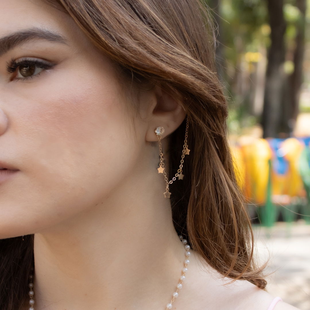 Brinco - Ear Line e Piercing Estrelas