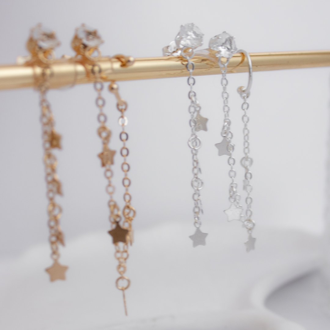 Brinco - Ear Line e Piercing Estrelas