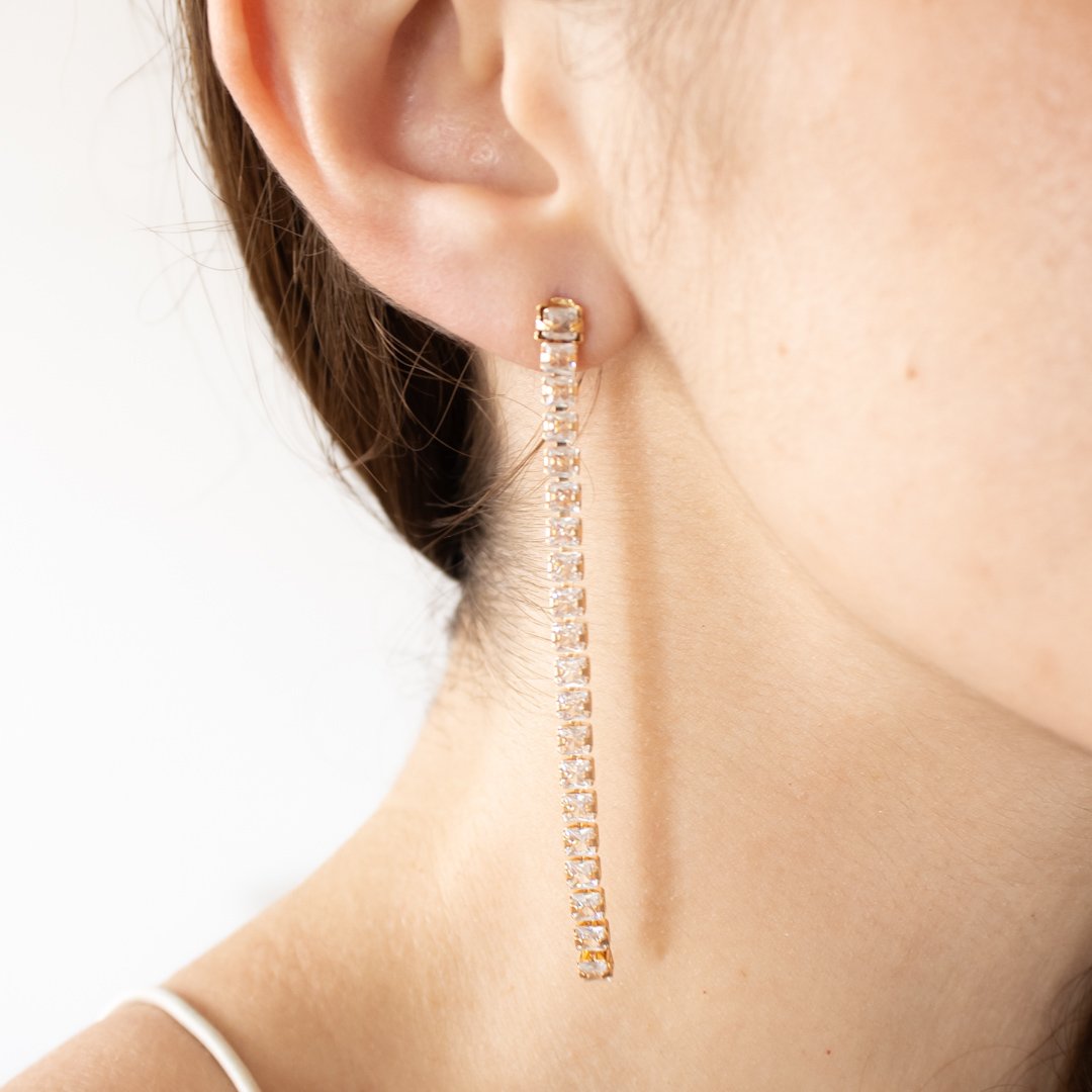 Brinco Fio de Zircônia - Festa