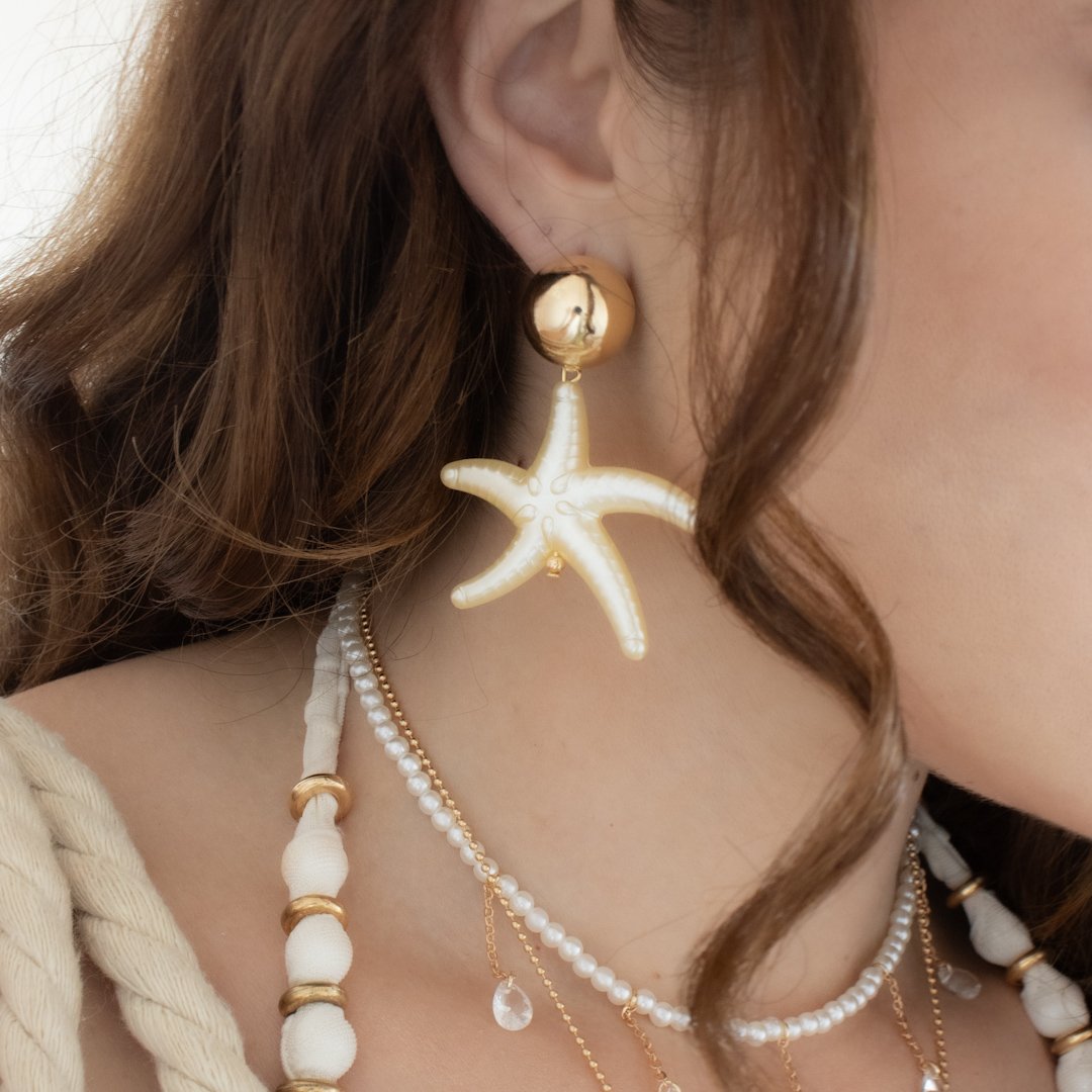 Brinco Grande - Estrela Pérola