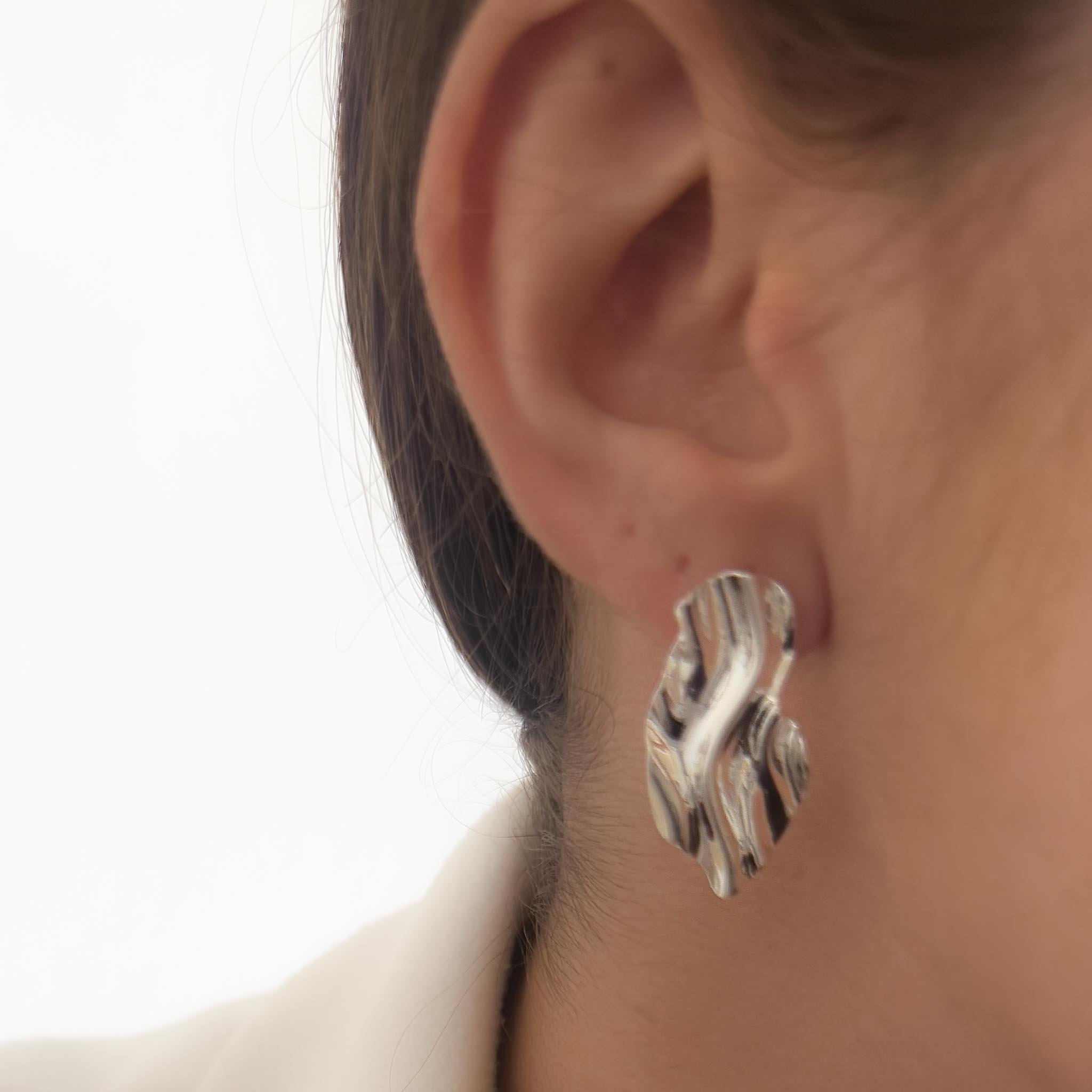 Brinco Médio - Drapeado