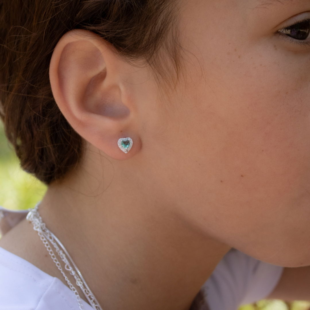 Brinco Pequeno - Coração Microzircônia