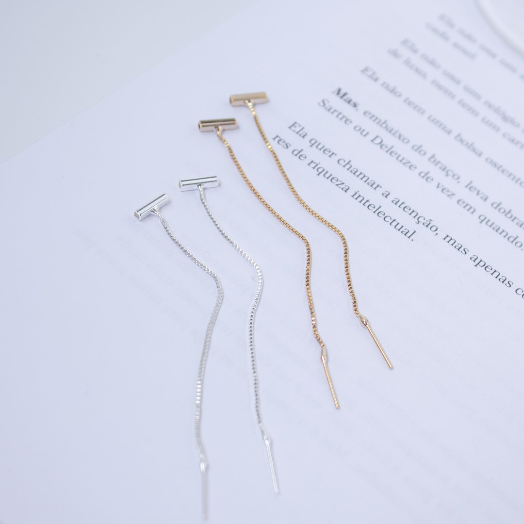 Brinco Transpassado - Minimalista Plaquinha Mini
