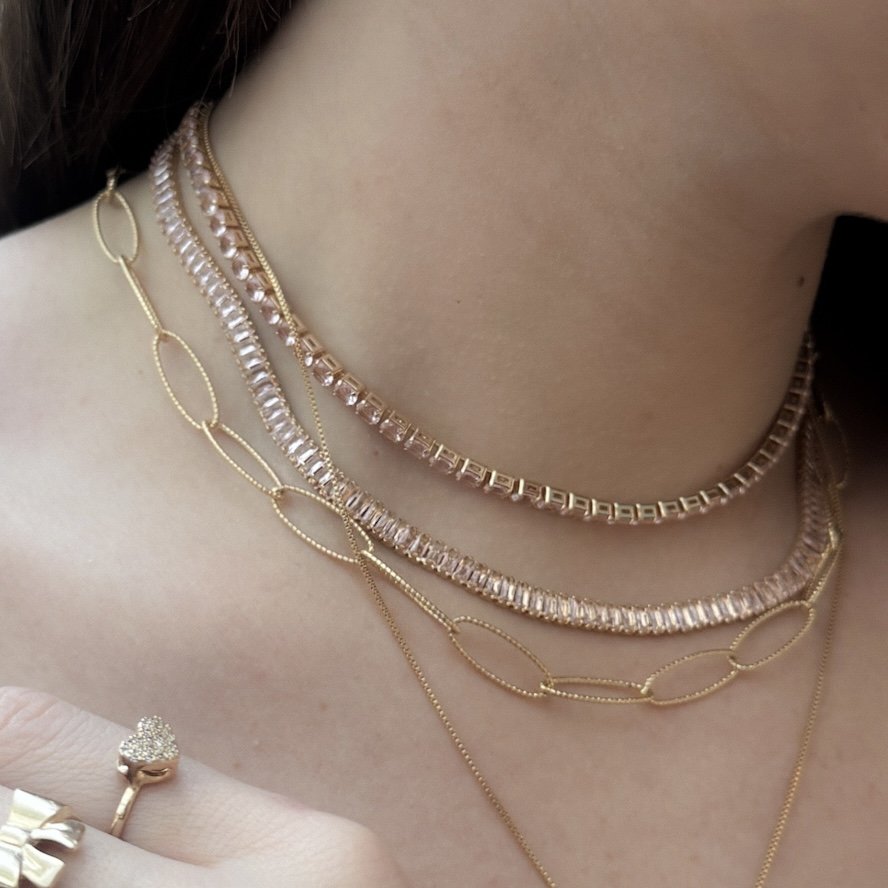 Choker - Baguete Zircônia (Escolha a Cor)