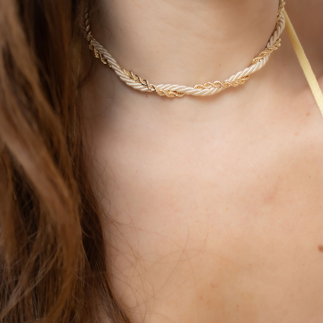 Choker - Corrente e Tecido