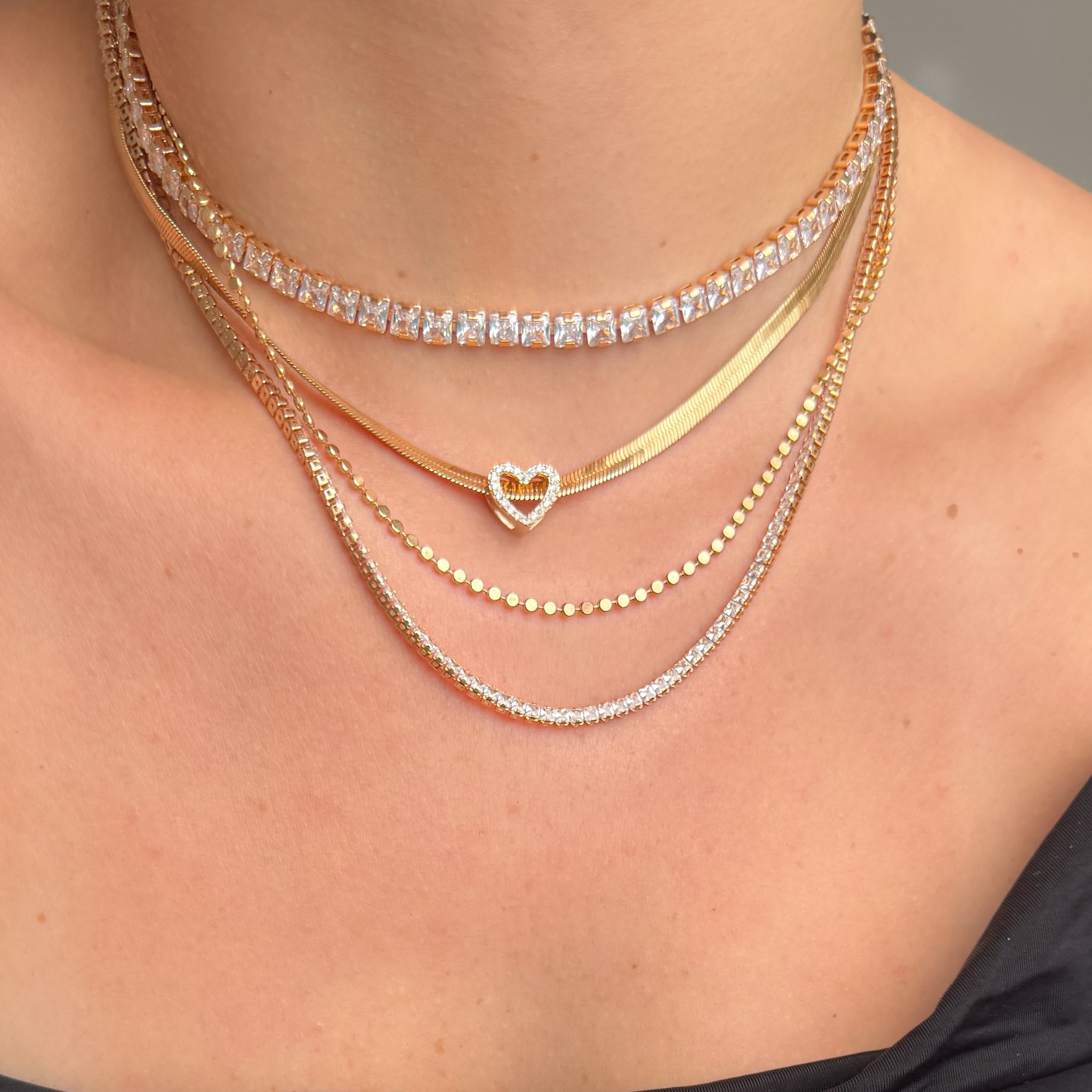 Choker - Fita Coração Microzirconia