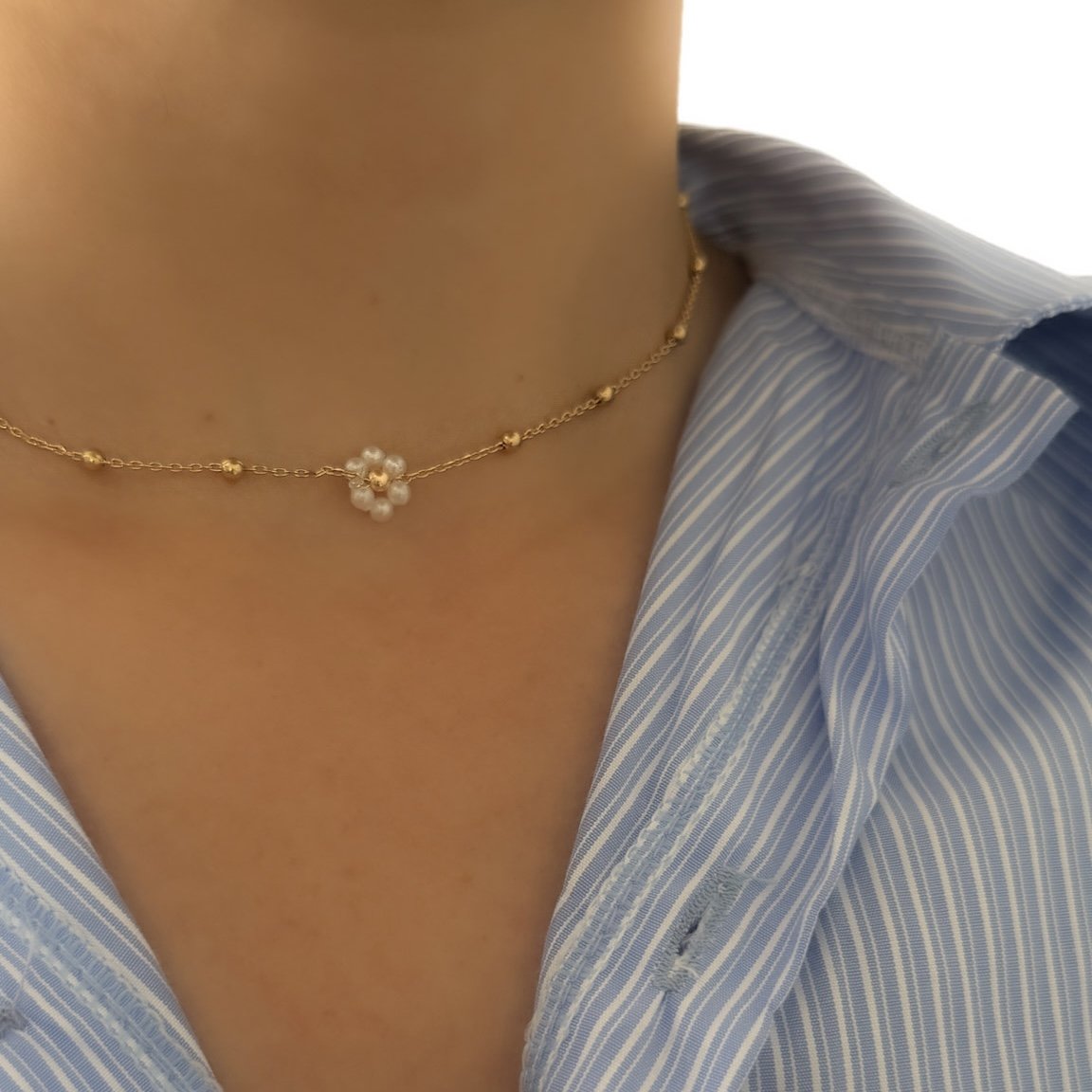 Choker - Flor Pérola