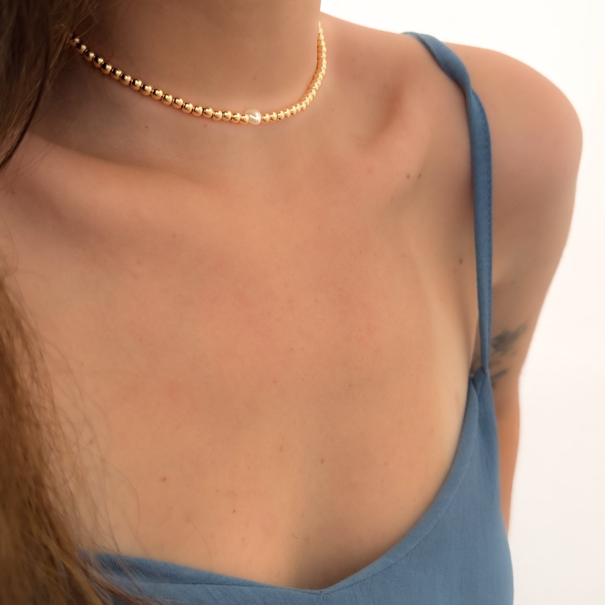 Choker - Pérola ou Coração & Bolinhas