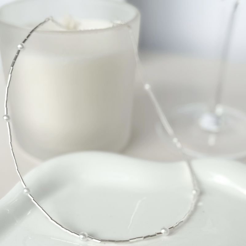 Choker - Pérolas e Tubinhos