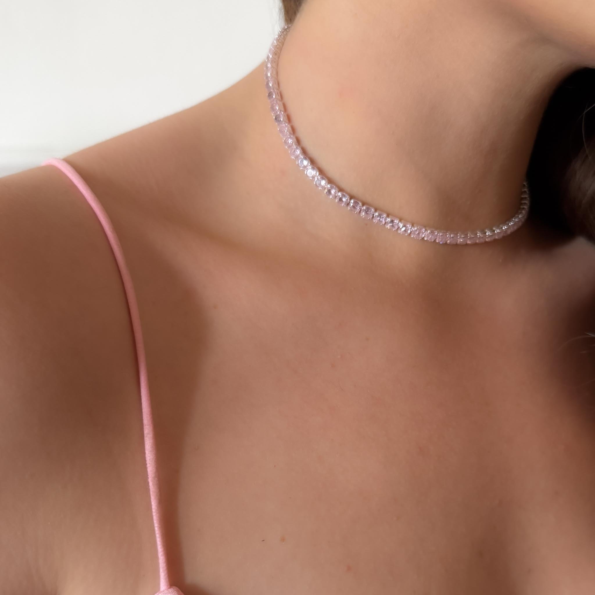 Choker - Riviera Quadradinha 4mm Zircônia