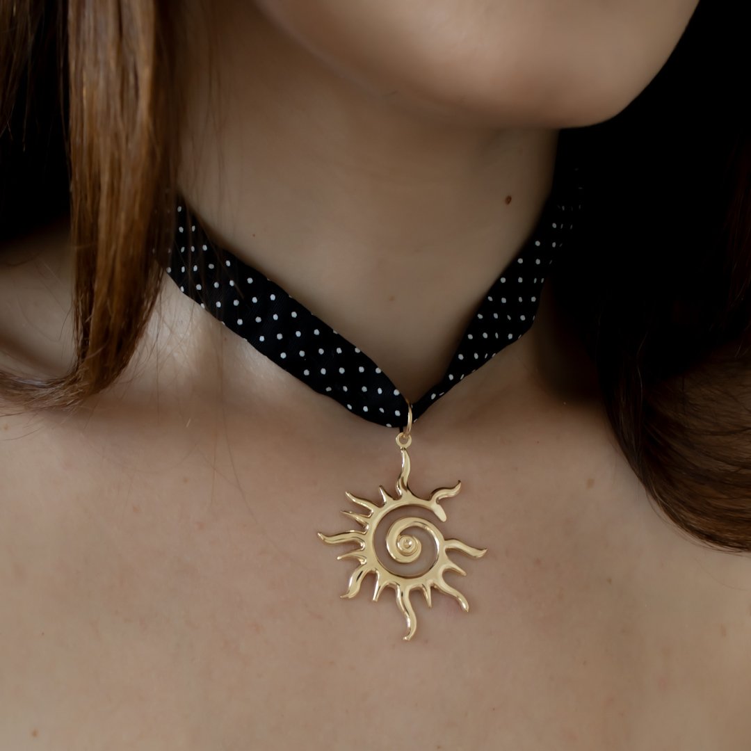 Choker - Bandana Poá & Sol