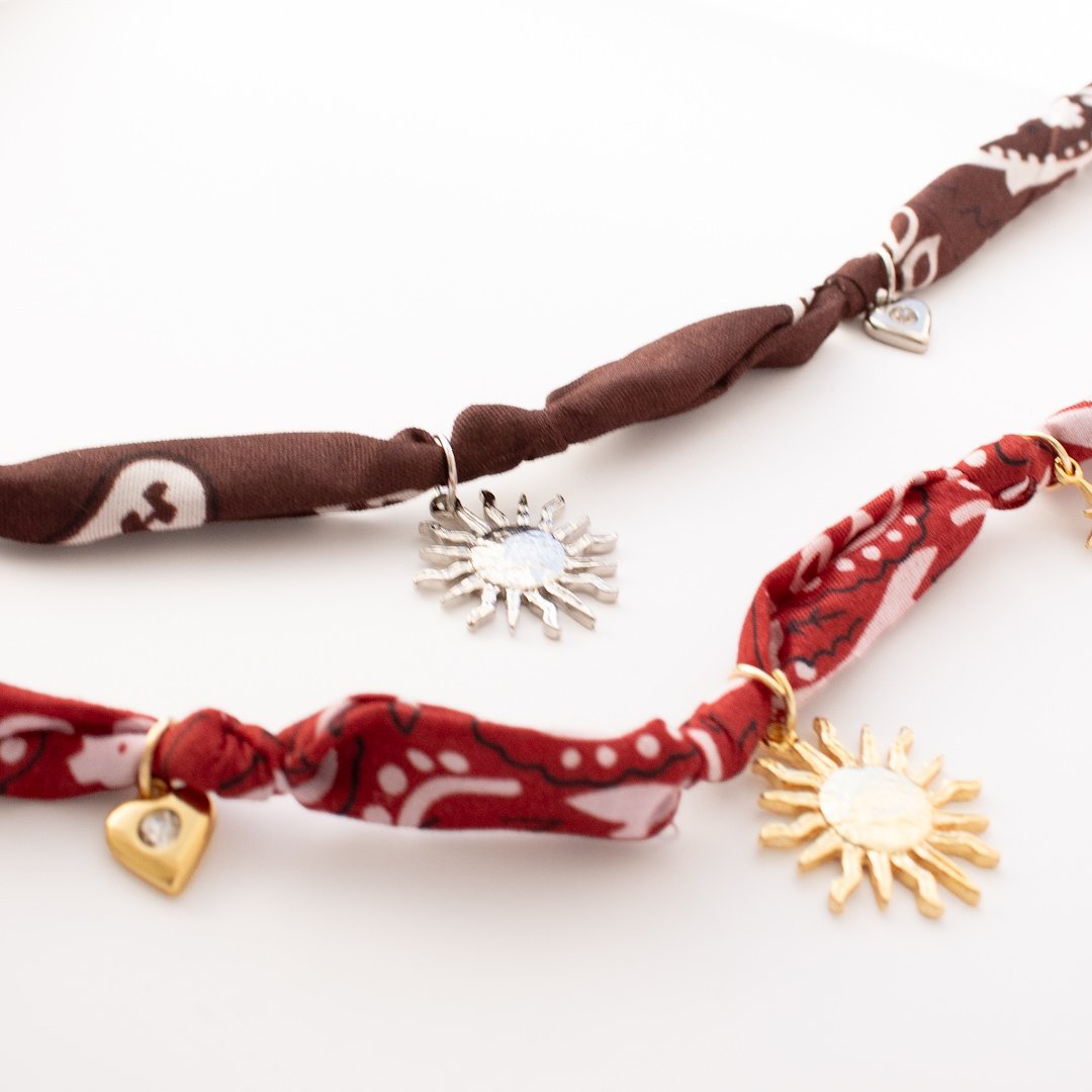Choker - Bandana Pingentes