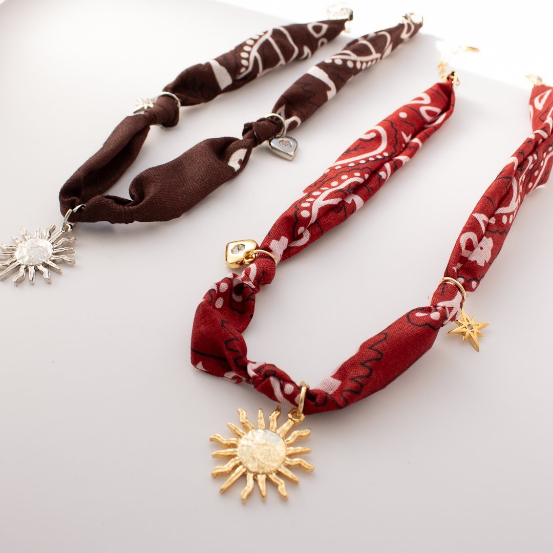 Choker - Bandana Pingentes