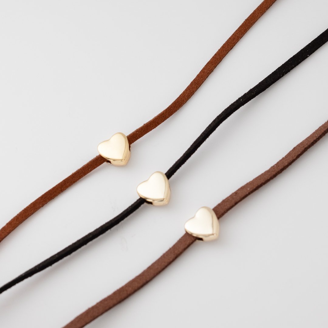 Choker - Camurça Coração