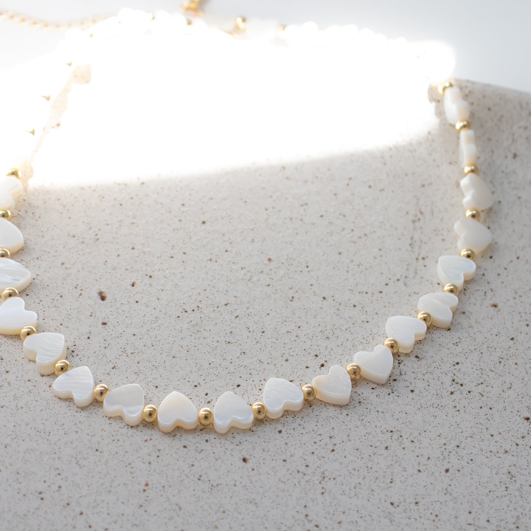 Choker - Corações Perolados