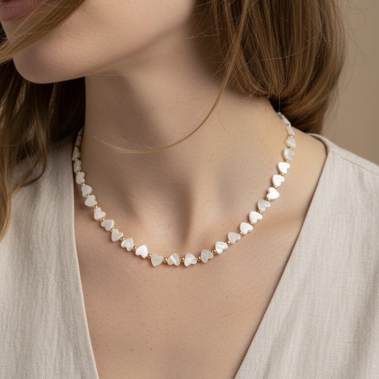 Choker - Corações Perolados