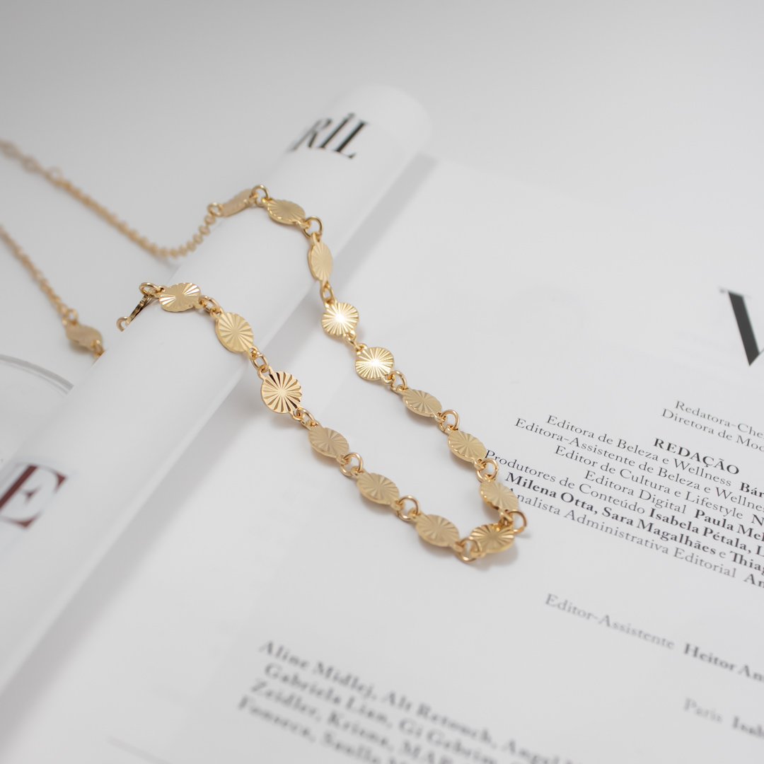 Choker - Moedas Texturizadas