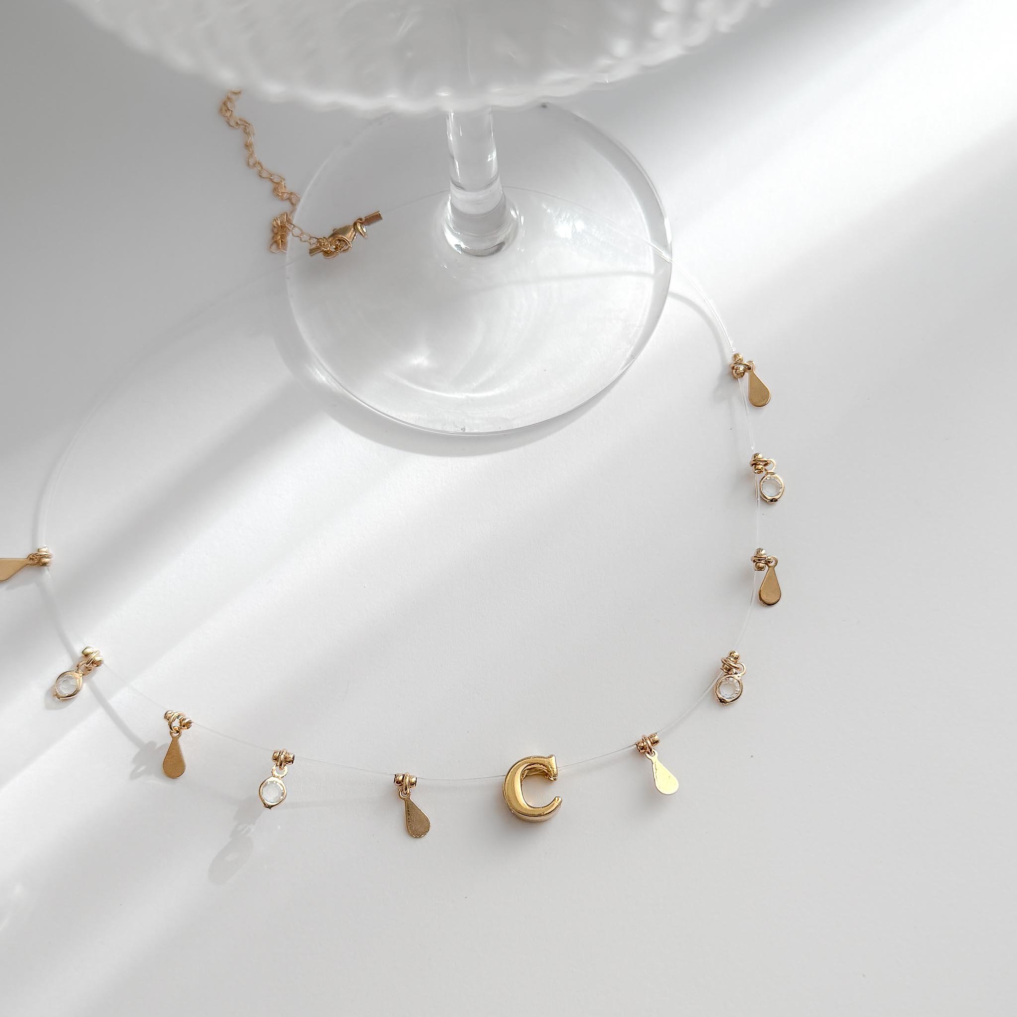 Choker Ponto de Luz - Inicial e Pingentes
