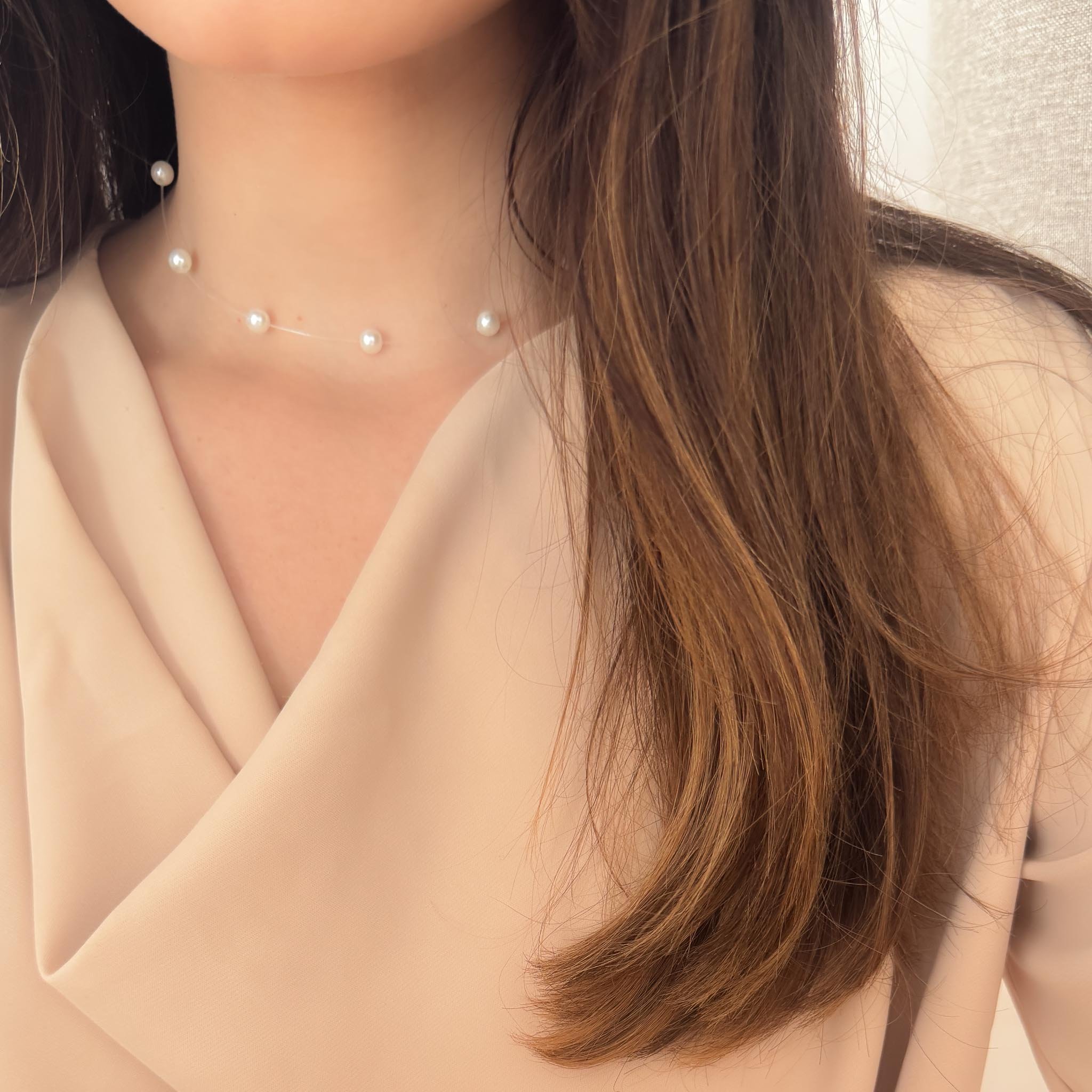 Choker Ponto de Luz - Pérolas