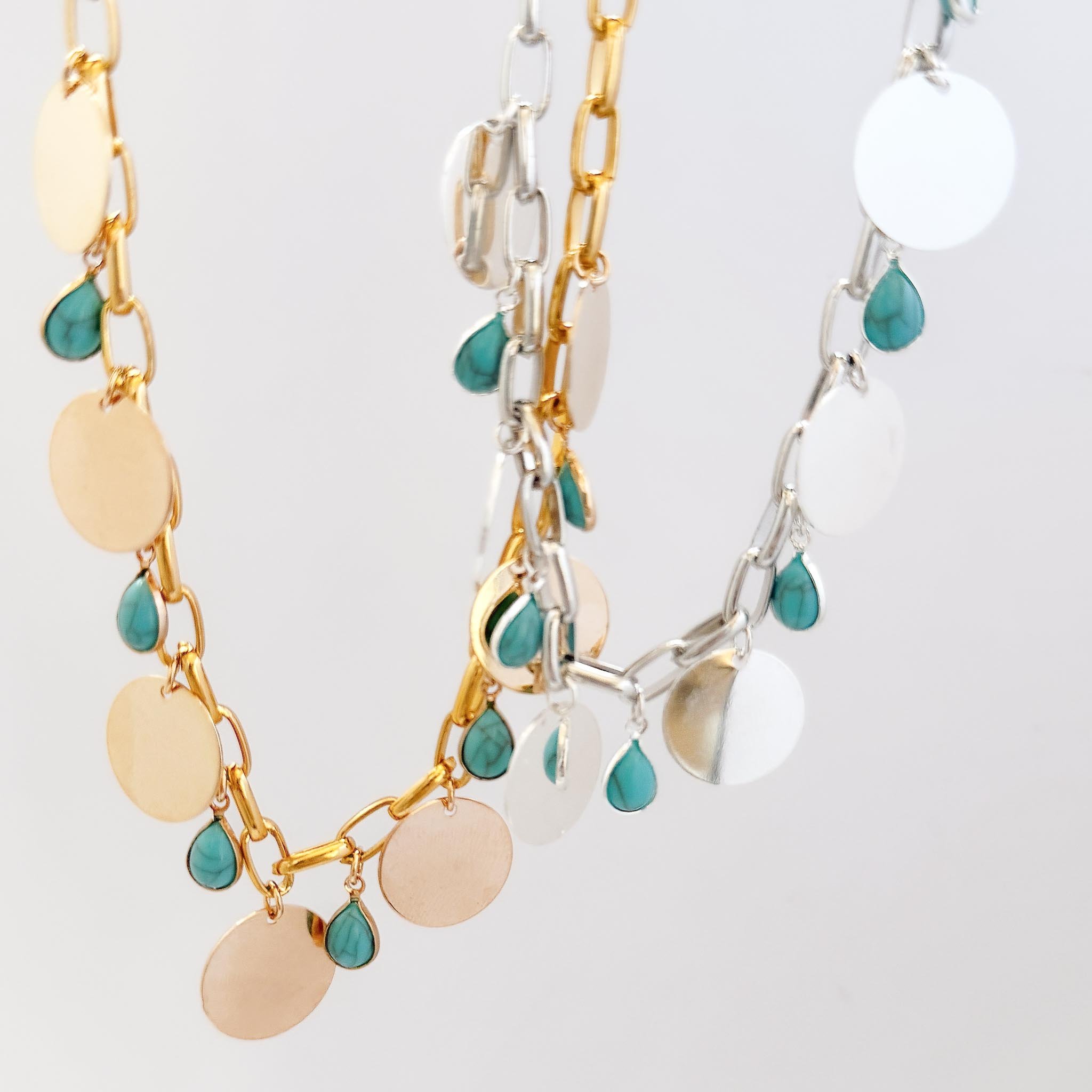 Colar Curto - Boho Turquesa