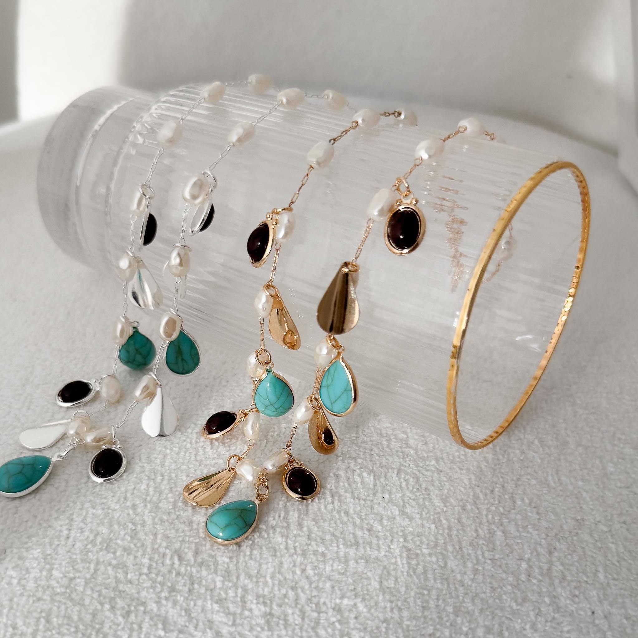 Colar Curto - Coffe & Blue