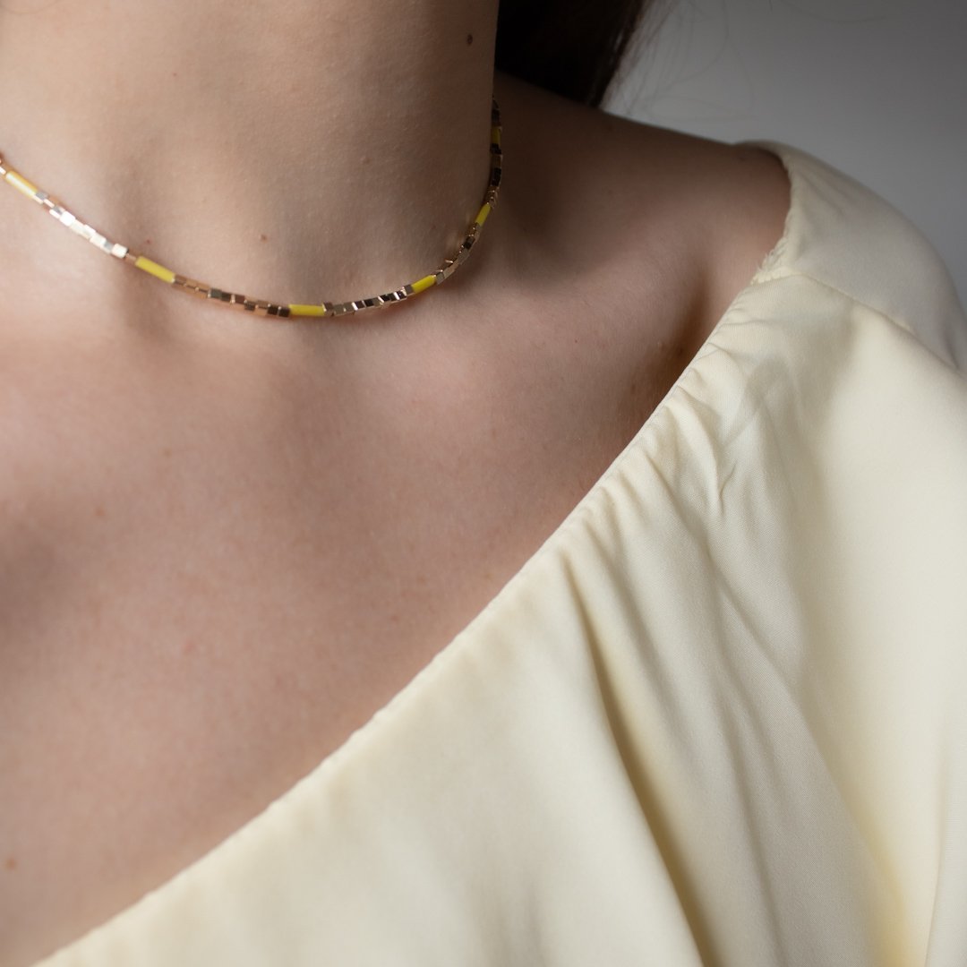 Colar Curto - Cubinhos Cores